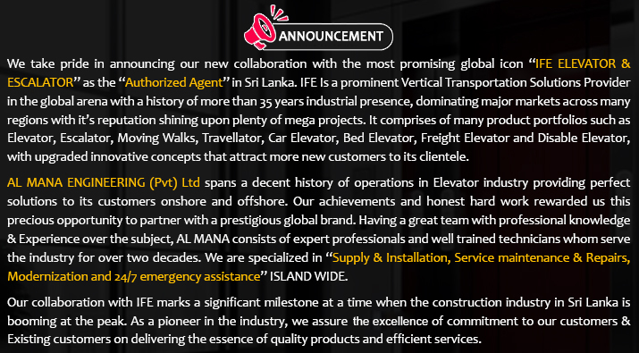 about our elevator services in sri lanka